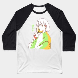 Tanoshii - Cute Anime girl Baseball T-Shirt